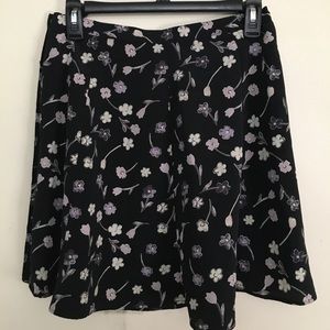 Gothy black floral Wednesday Addams vibes skirt